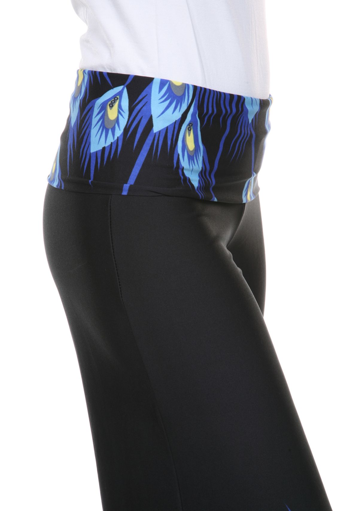 Womens Peacock Print Palazzo Pants