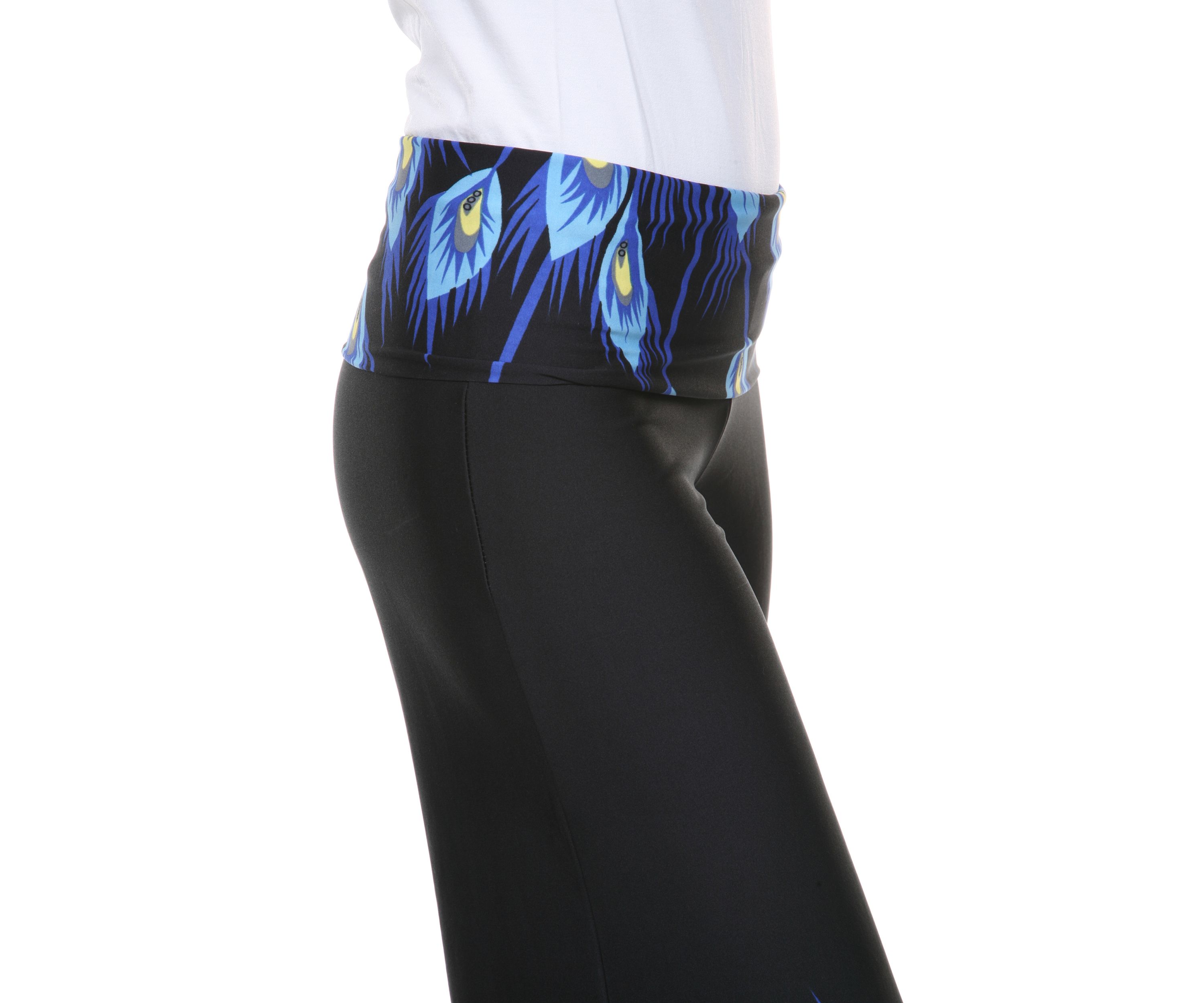 Womens Peacock Print Palazzo Pants