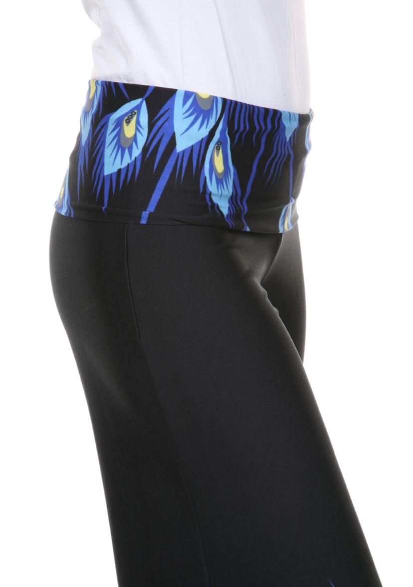 Womens Peacock Print Palazzo Pants