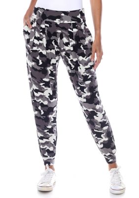 White Mark Women's Camo Harem Pants