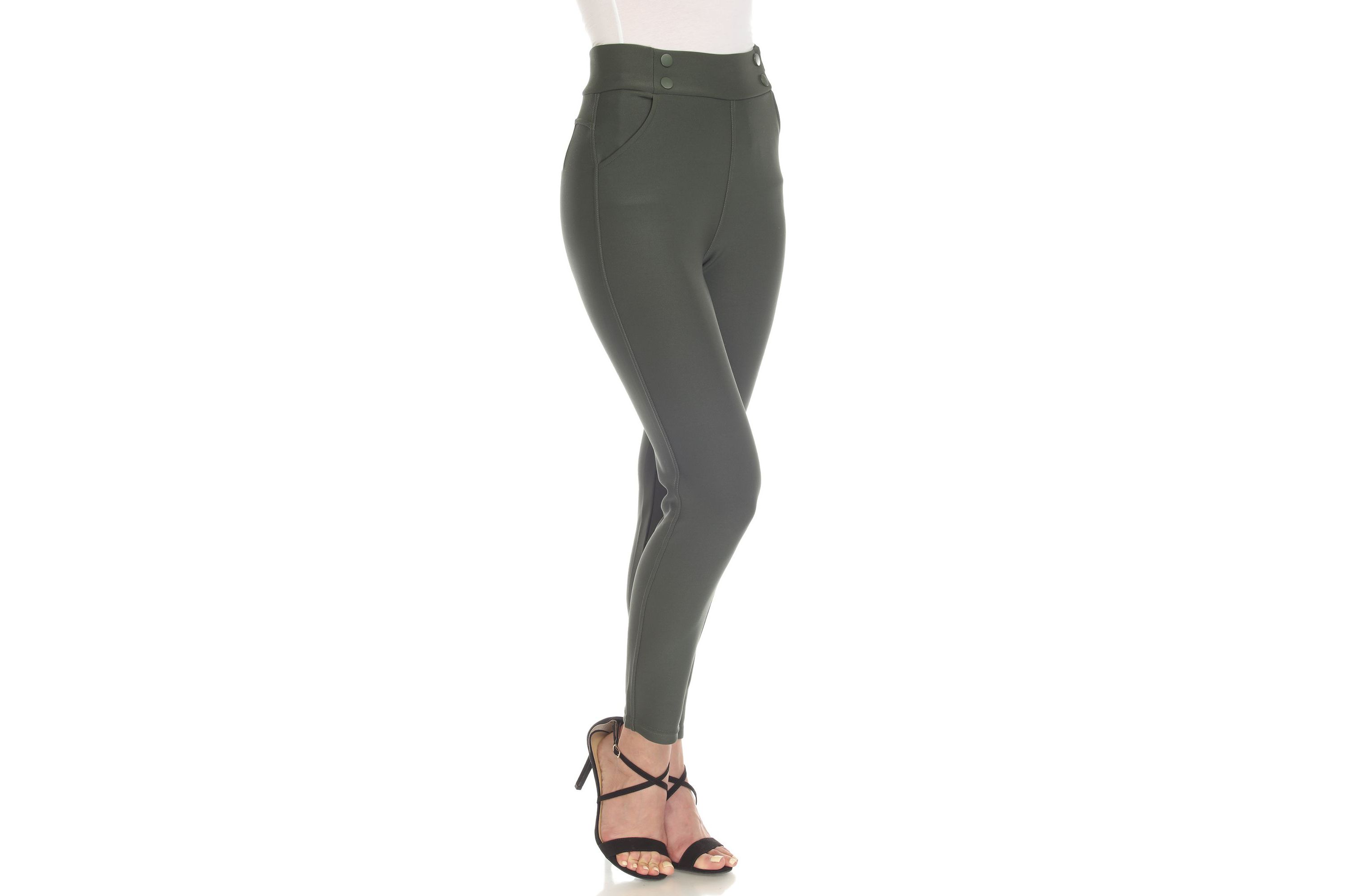 Super Soft Elastic Waistband Scuba Pants - Plus