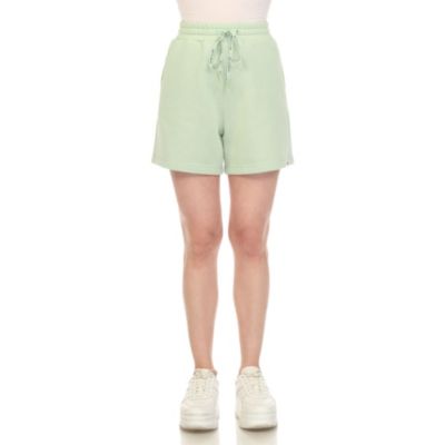 White Mark Women's Super Soft Drawstring Waistband Sweat Short
