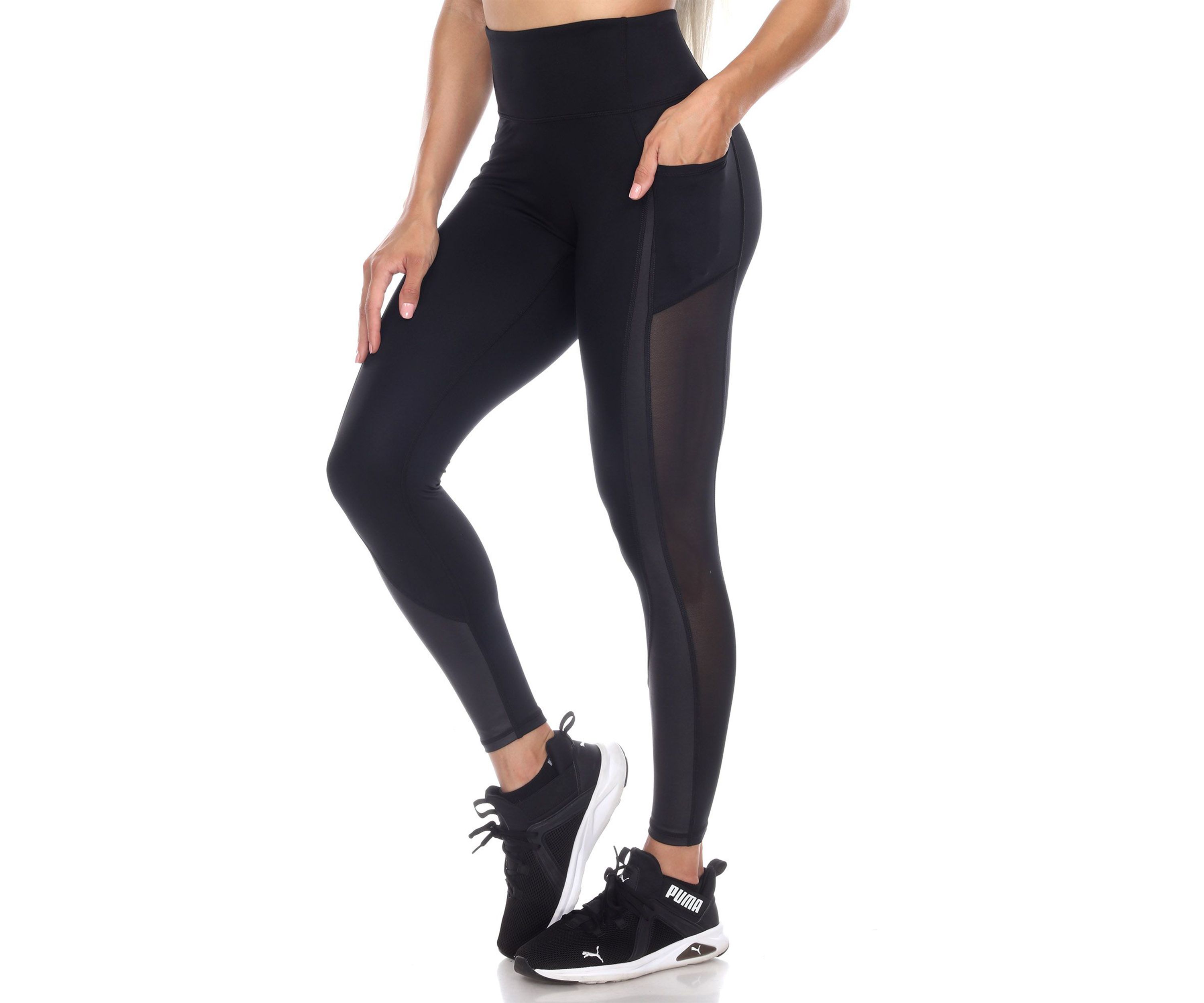 High-Waist Mesh Fitness Leggings