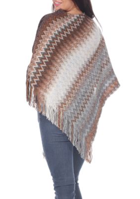 Mesila Poncho Sweater with Fringe