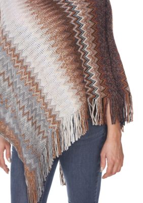 Mesila Poncho Sweater with Fringe