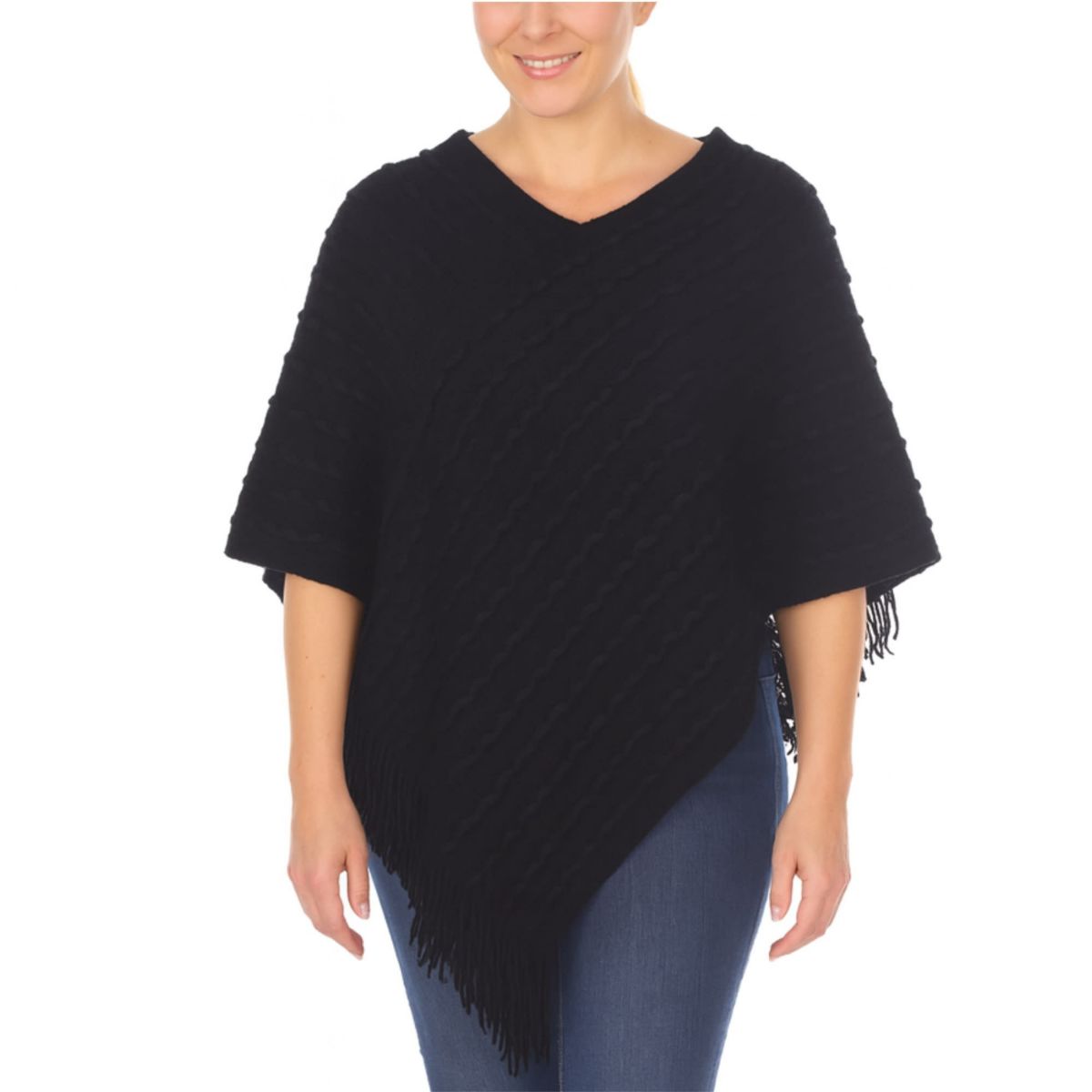 Women’s Lightweight Textured Knit Poncho