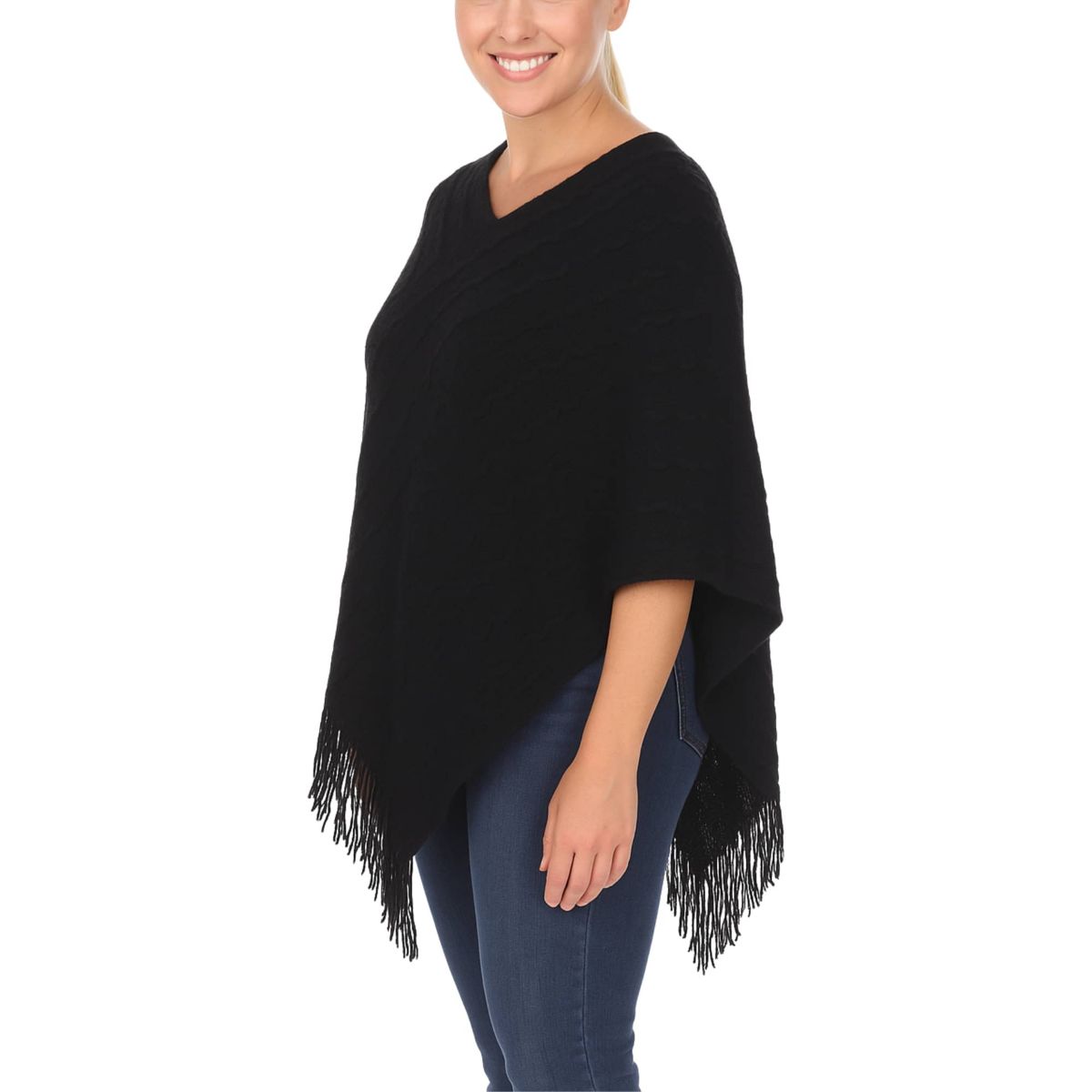 Women’s Lightweight Textured Knit Poncho