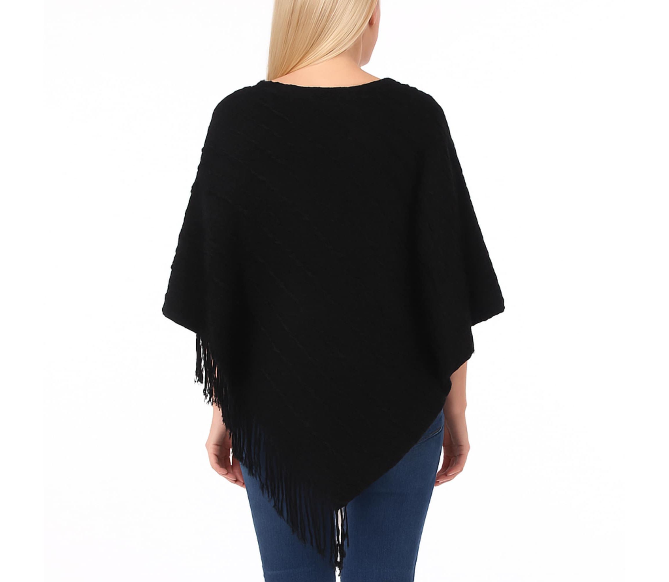Women’s Lightweight Textured Knit Poncho