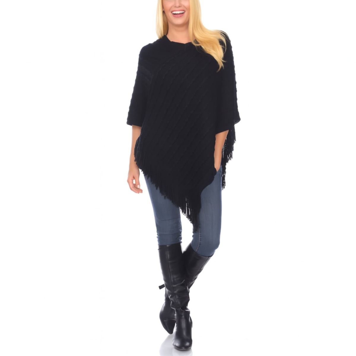 Women’s Lightweight Textured Knit Poncho