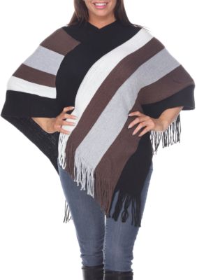 Poncho Sweater with Fringe