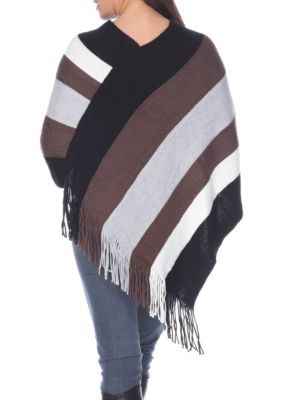 Poncho Sweater with Fringe