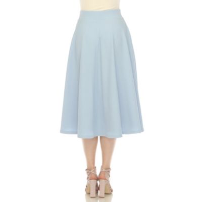 Women's Flared Midi Skirt with Pockets