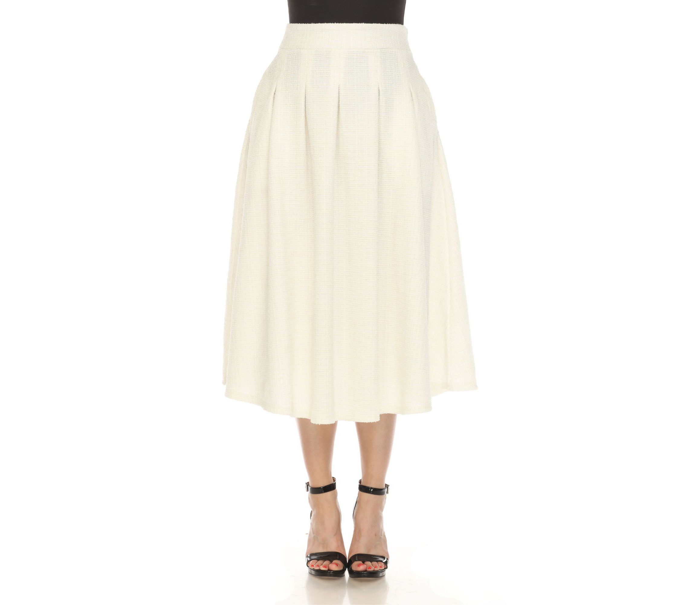 Flared Tweed Skirt