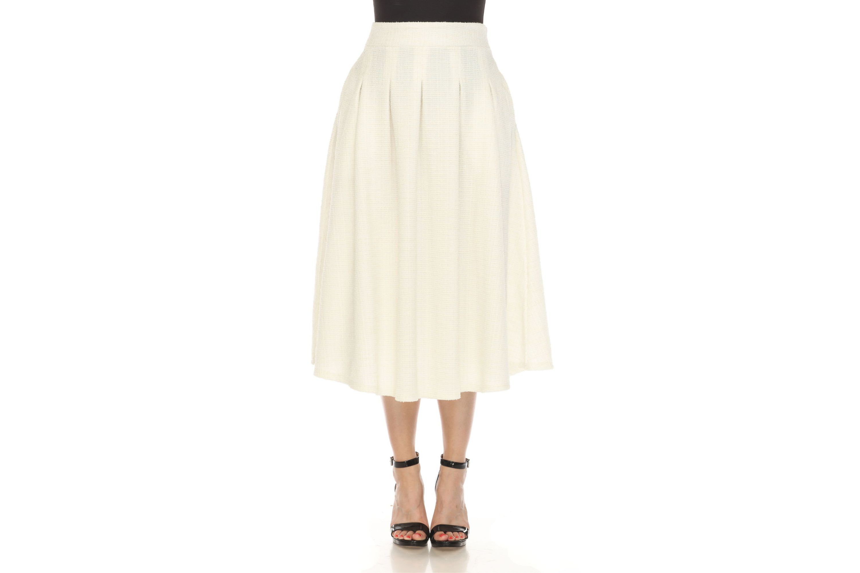 Flared Tweed Skirt