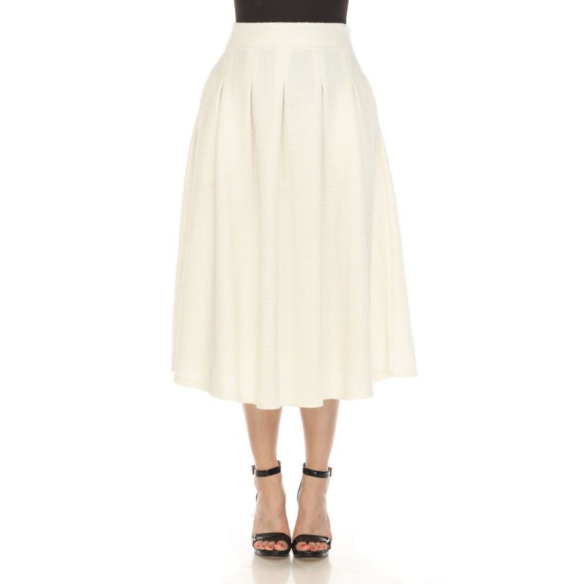 Flared Tweed Skirt