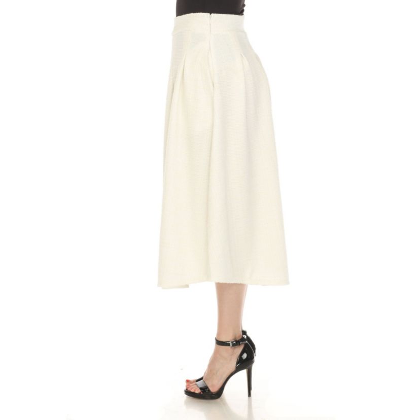 Flared Tweed Skirt