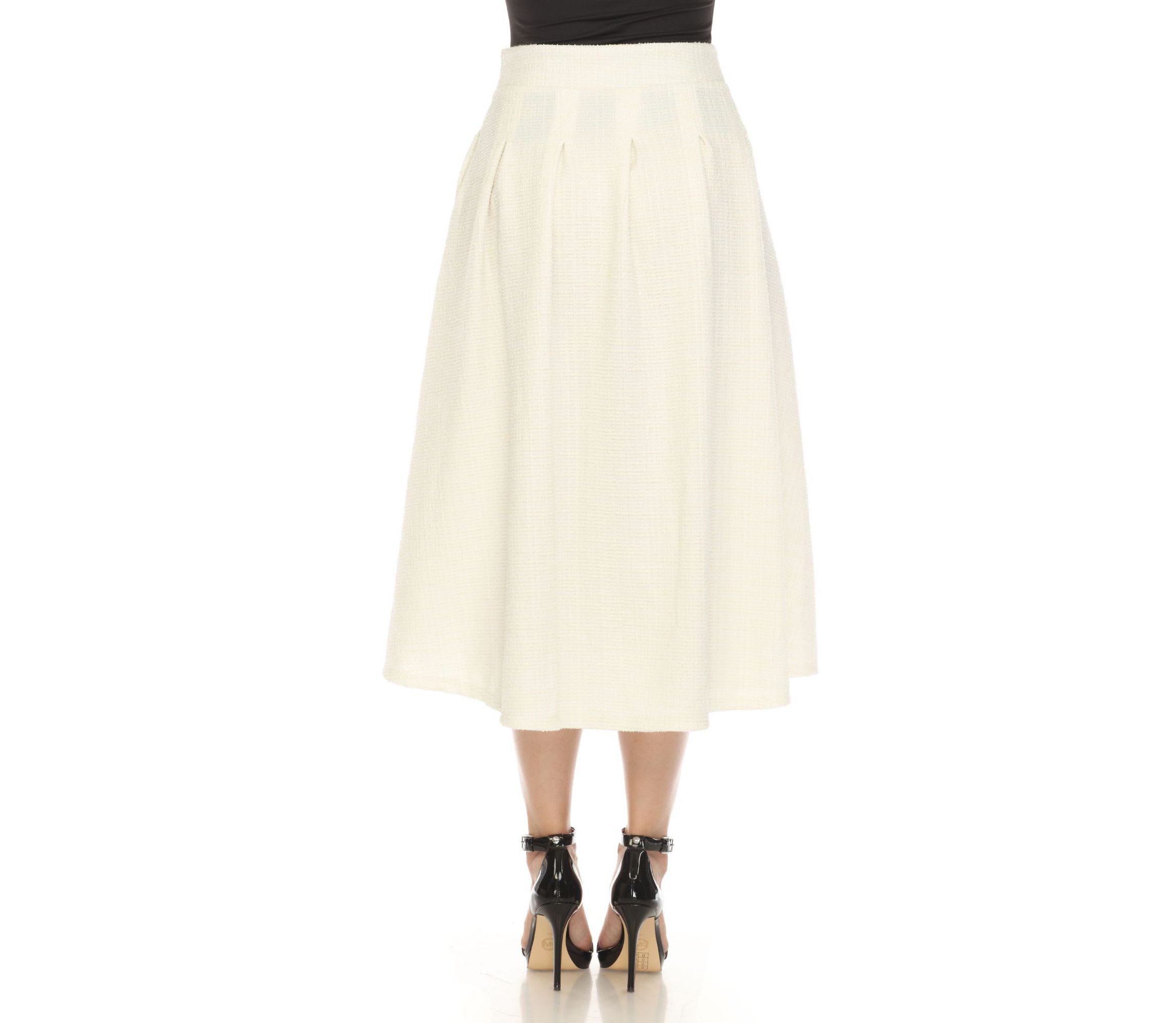 Flared Tweed Skirt
