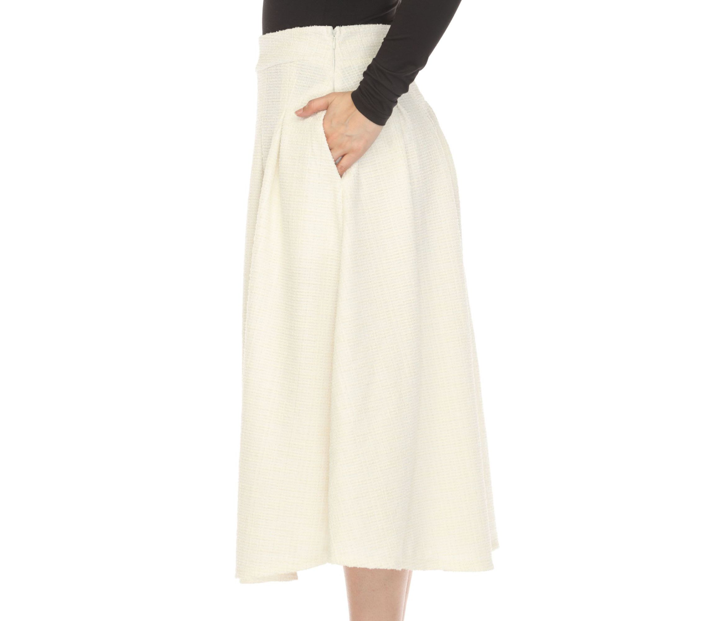 Flared Tweed Skirt