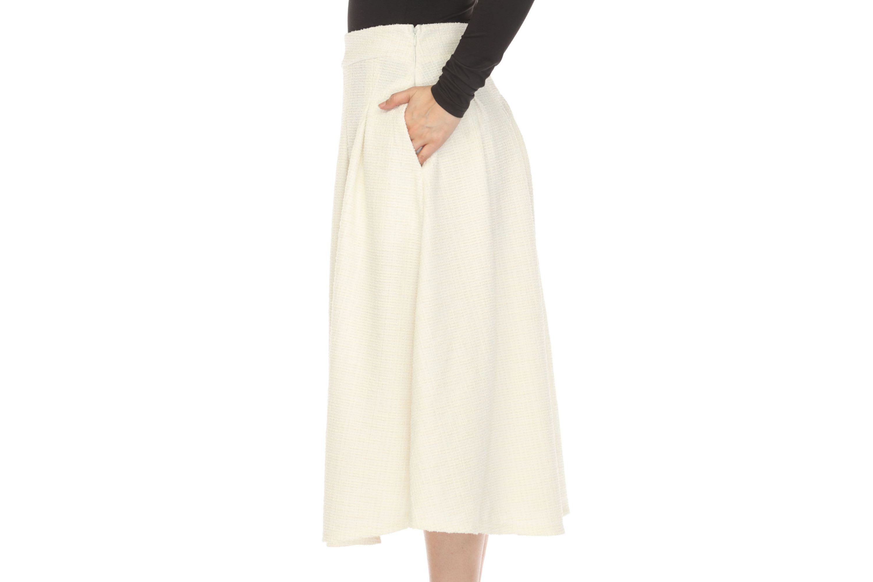 Flared Tweed Skirt