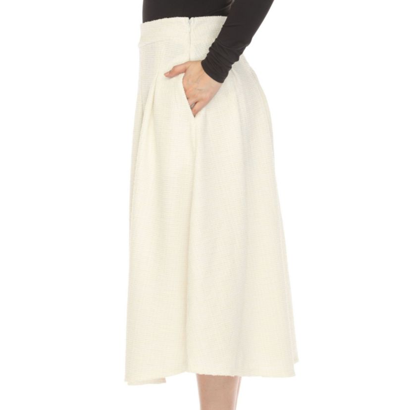 Flared Tweed Skirt