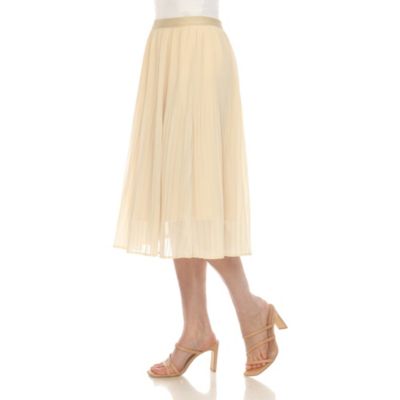 Chiffon Pleated Midi Skirt