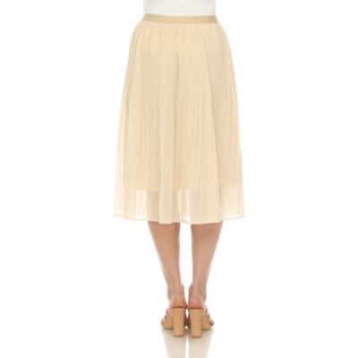 Chiffon Pleated Midi Skirt