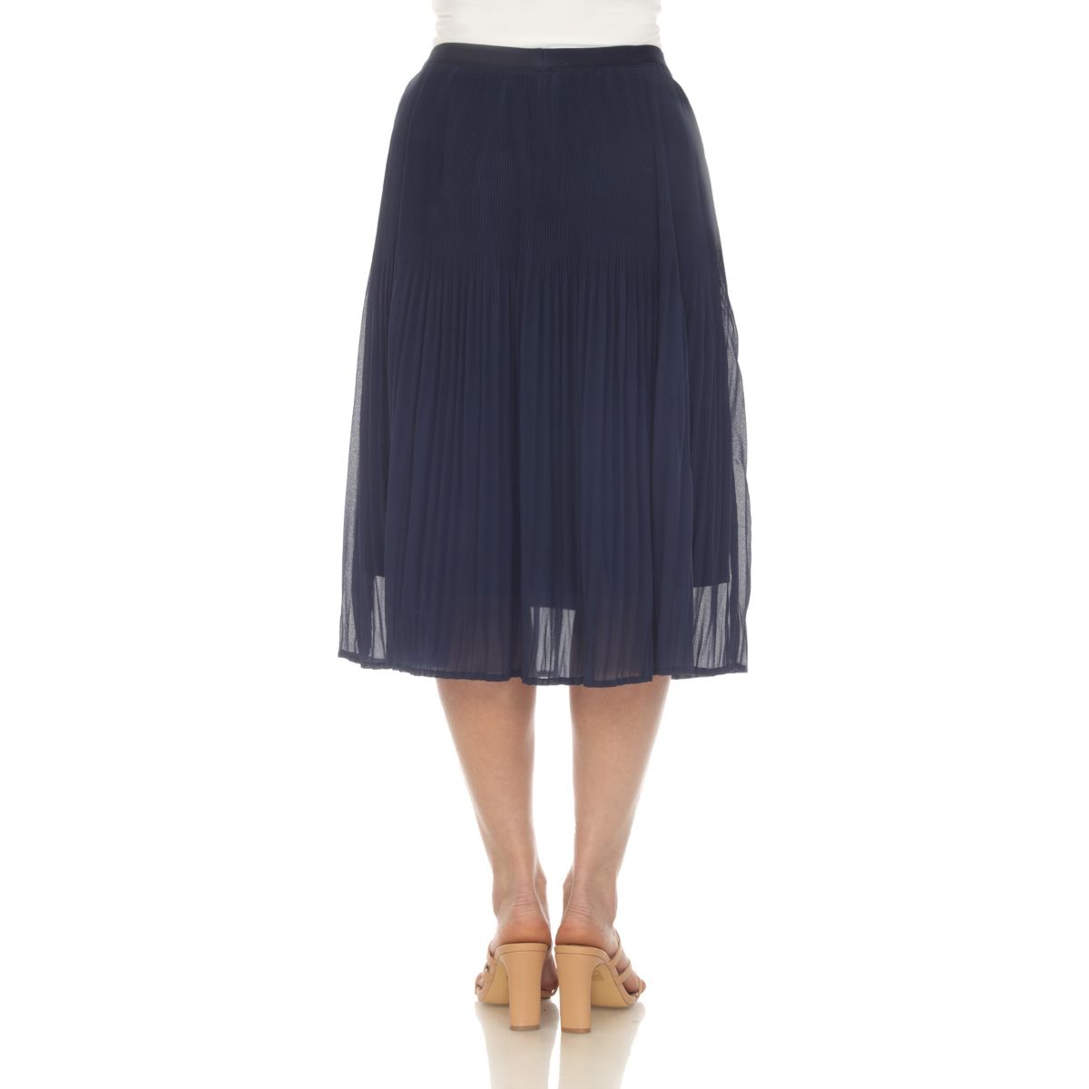 Chiffon Pleated Midi Skirt