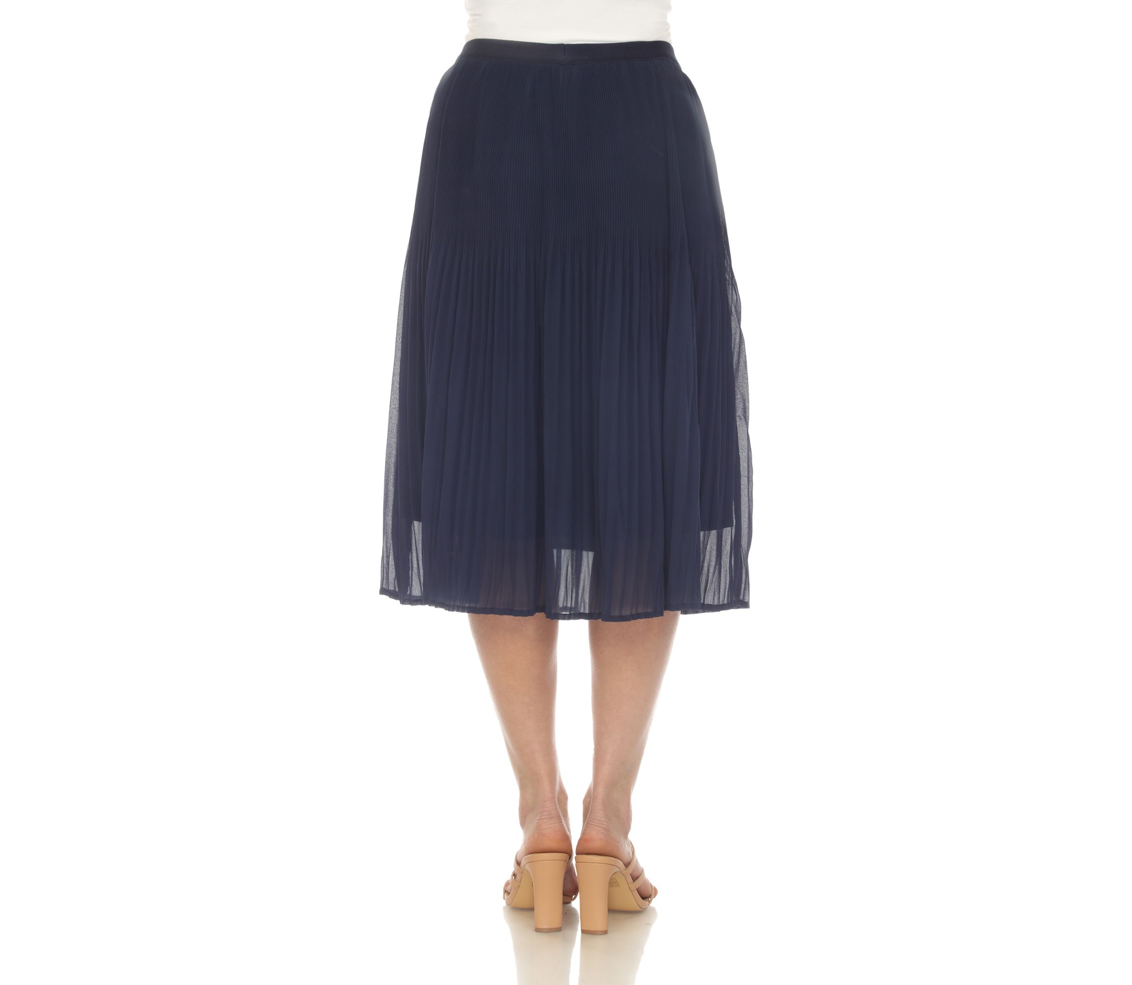 Chiffon Pleated Midi Skirt