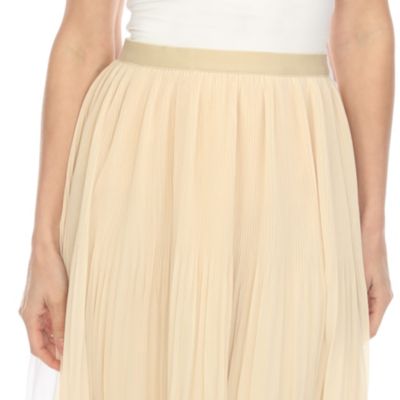 Chiffon Pleated Midi Skirt