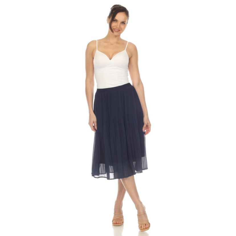 Chiffon Pleated Midi Skirt
