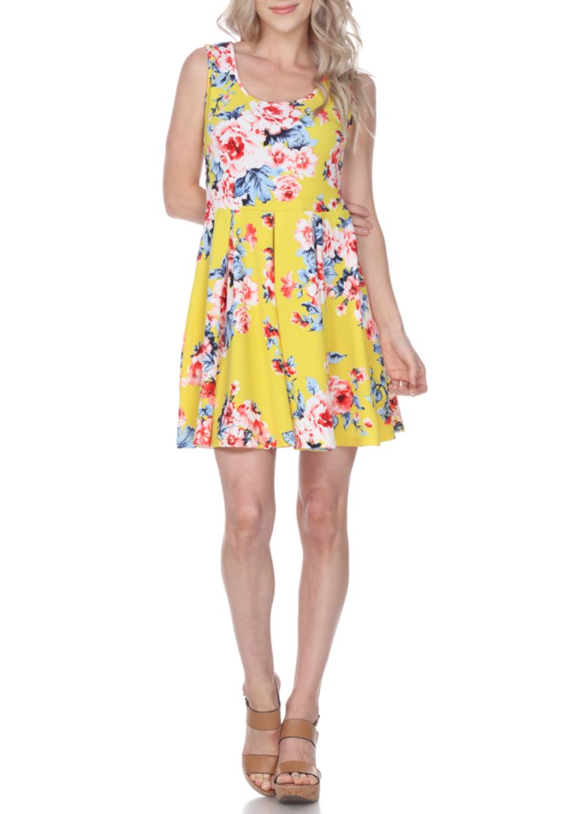 Crystal Flower Print Dress