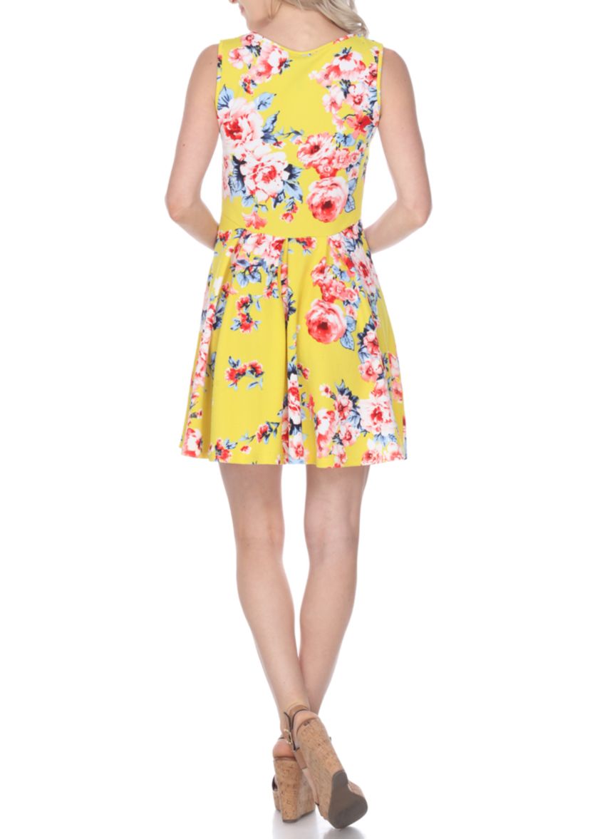 Crystal Flower Print Dress