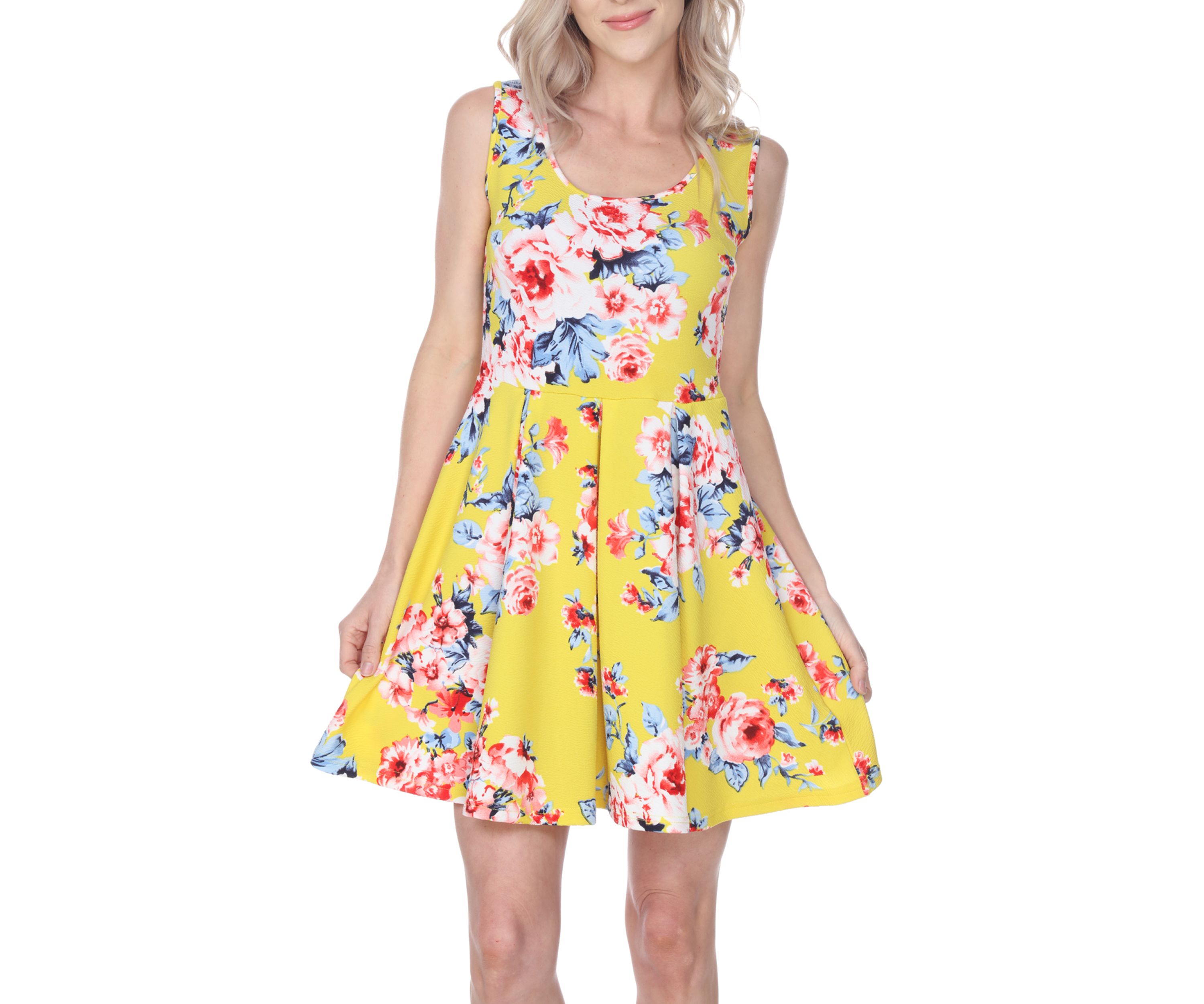 Crystal Flower Print Dress