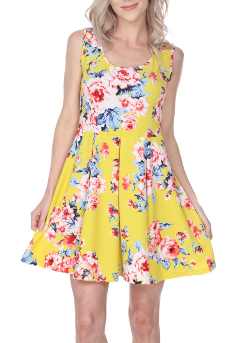 Crystal Flower Print Dress