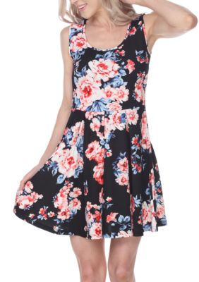 Crystal Flower Print Dress