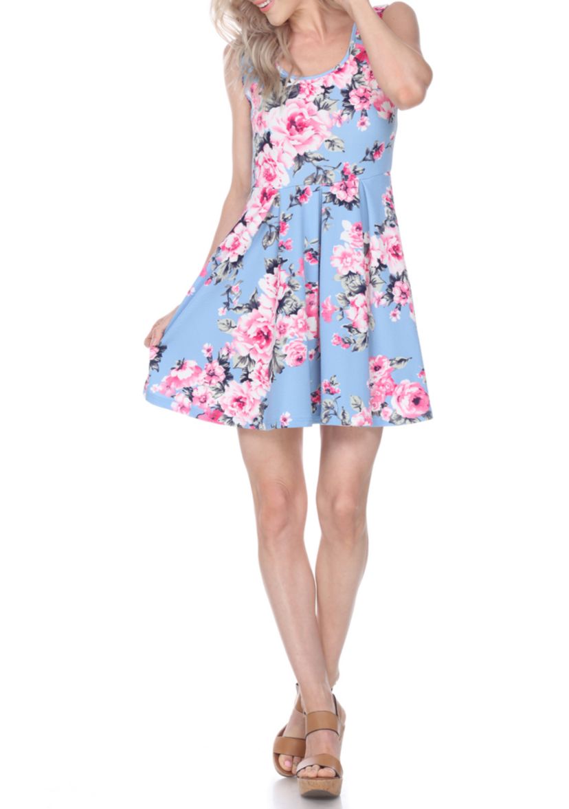 Crystal Floral Print Dress
