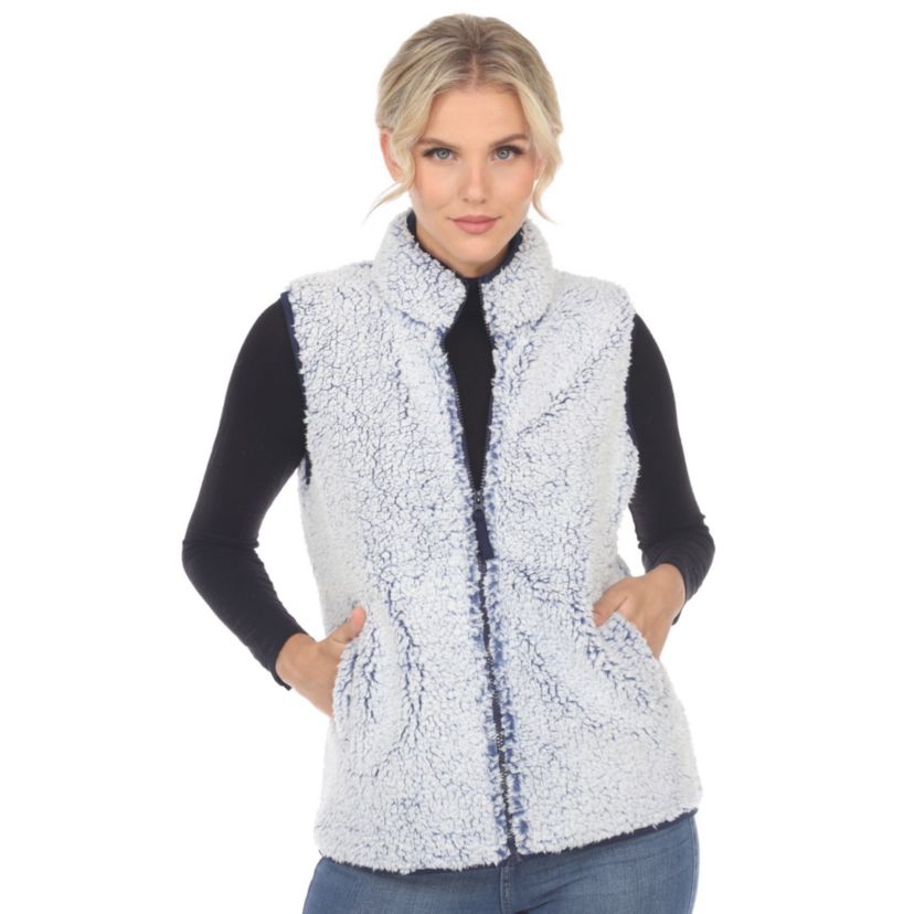 Womens Zip up sherpa vest