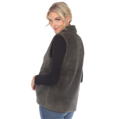 Women's Zip up sherpa vest