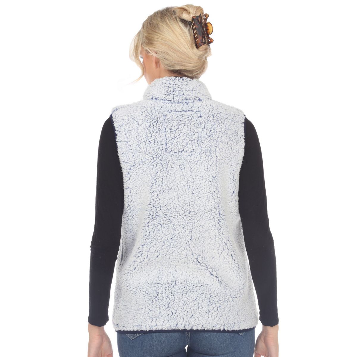 Womens Zip up sherpa vest