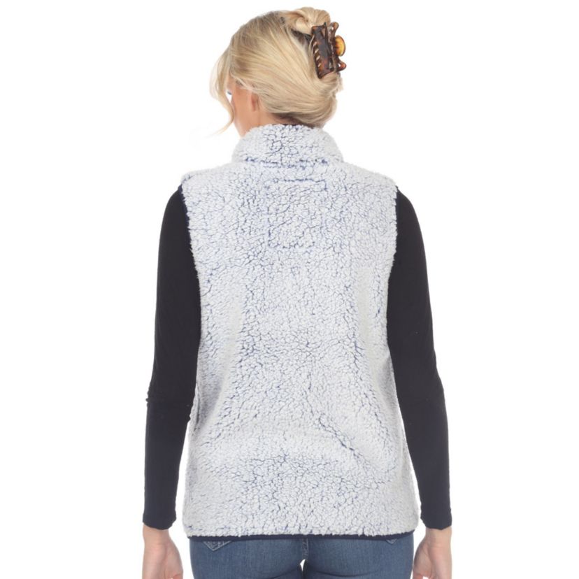 Womens Zip up sherpa vest