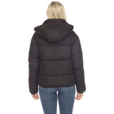 Full Front Zip Hooded Bomber Puffer Jacket