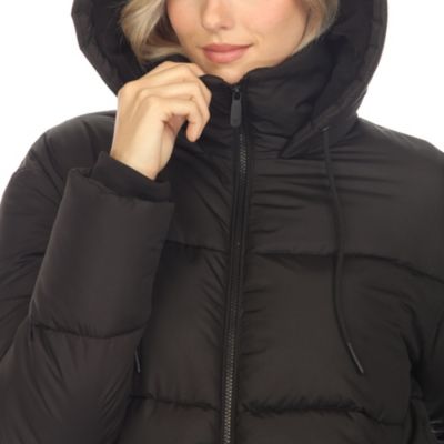 Full Front Zip Hooded Bomber Puffer Jacket