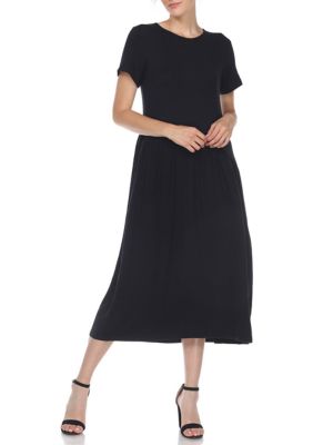 belk black and white dresses Black/White Colorblock Asymmetrical Dress L/XL main image 1