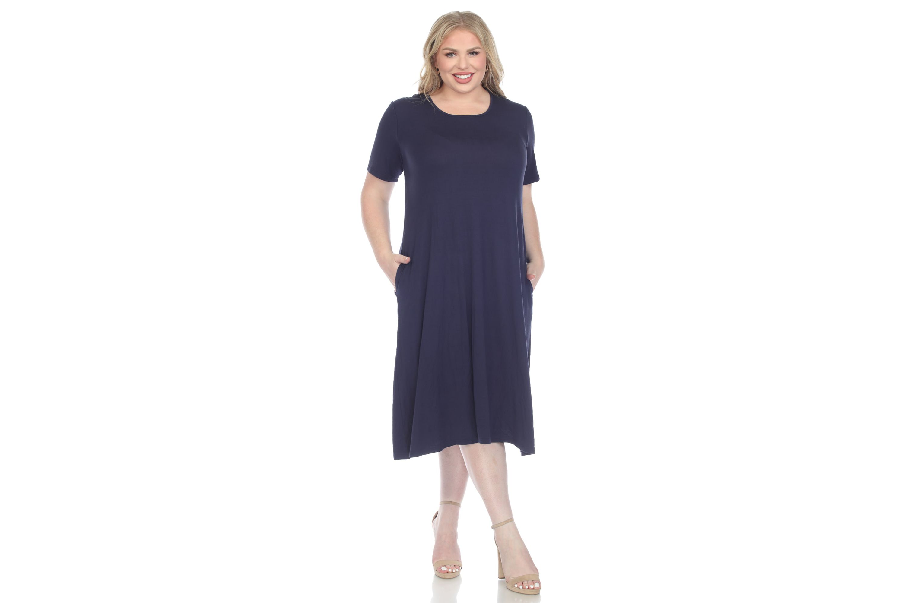 Long Sleeve Tiered Midi Shirt Dress
