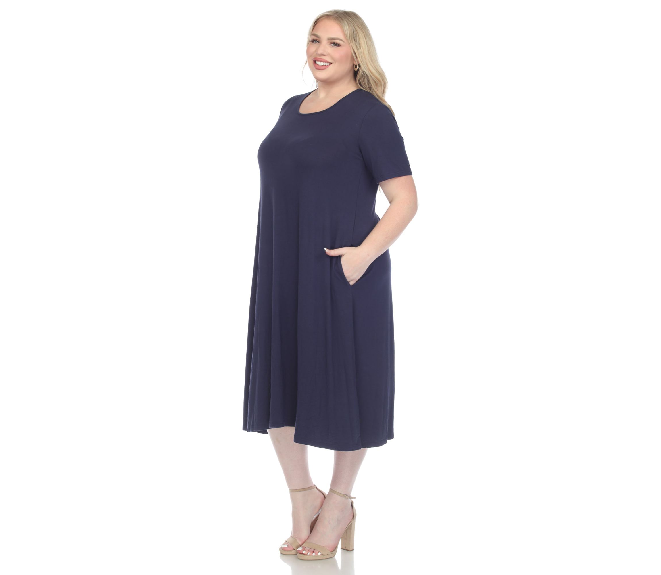 Long Sleeve Tiered Midi Shirt Dress