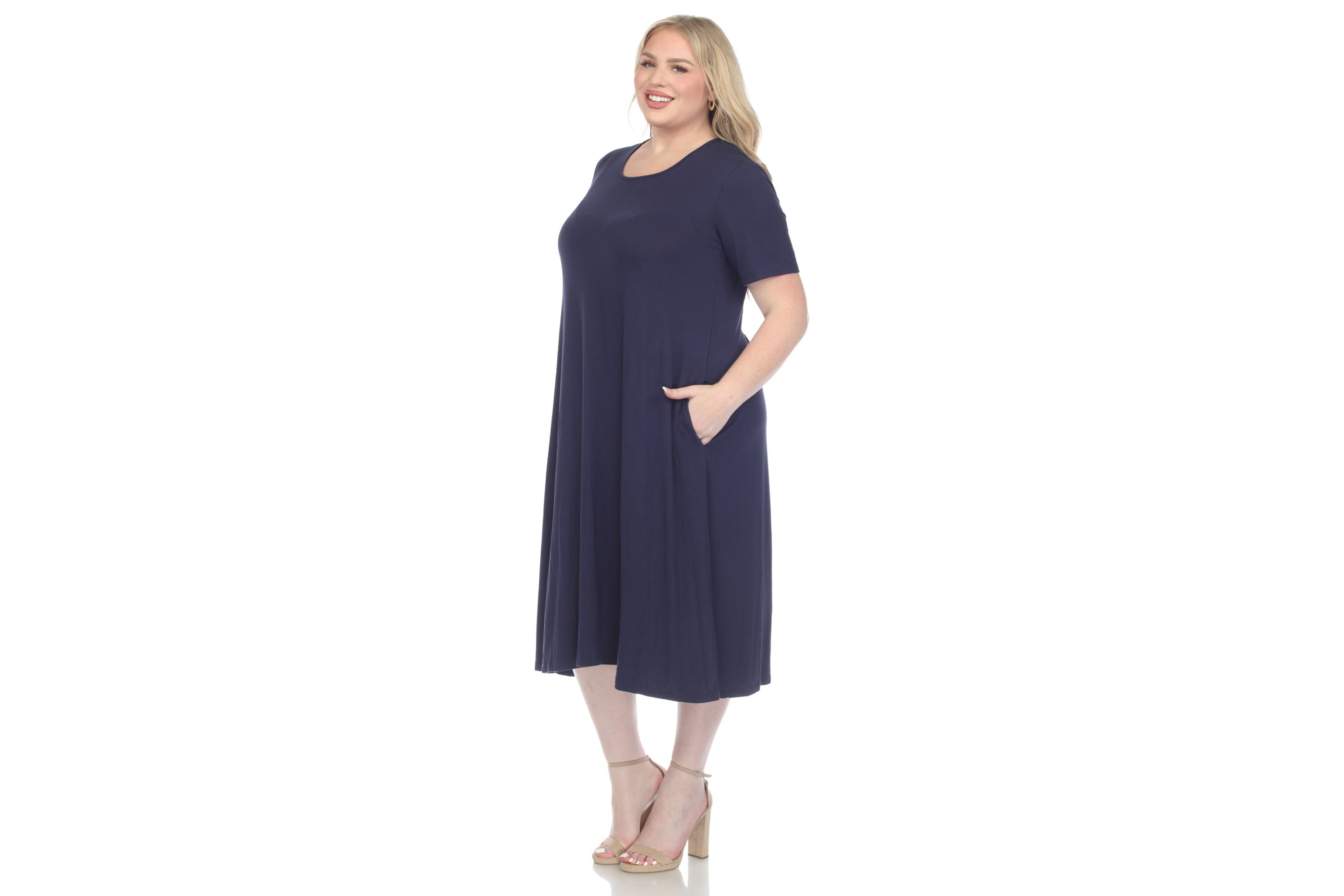Long Sleeve Tiered Midi Shirt Dress