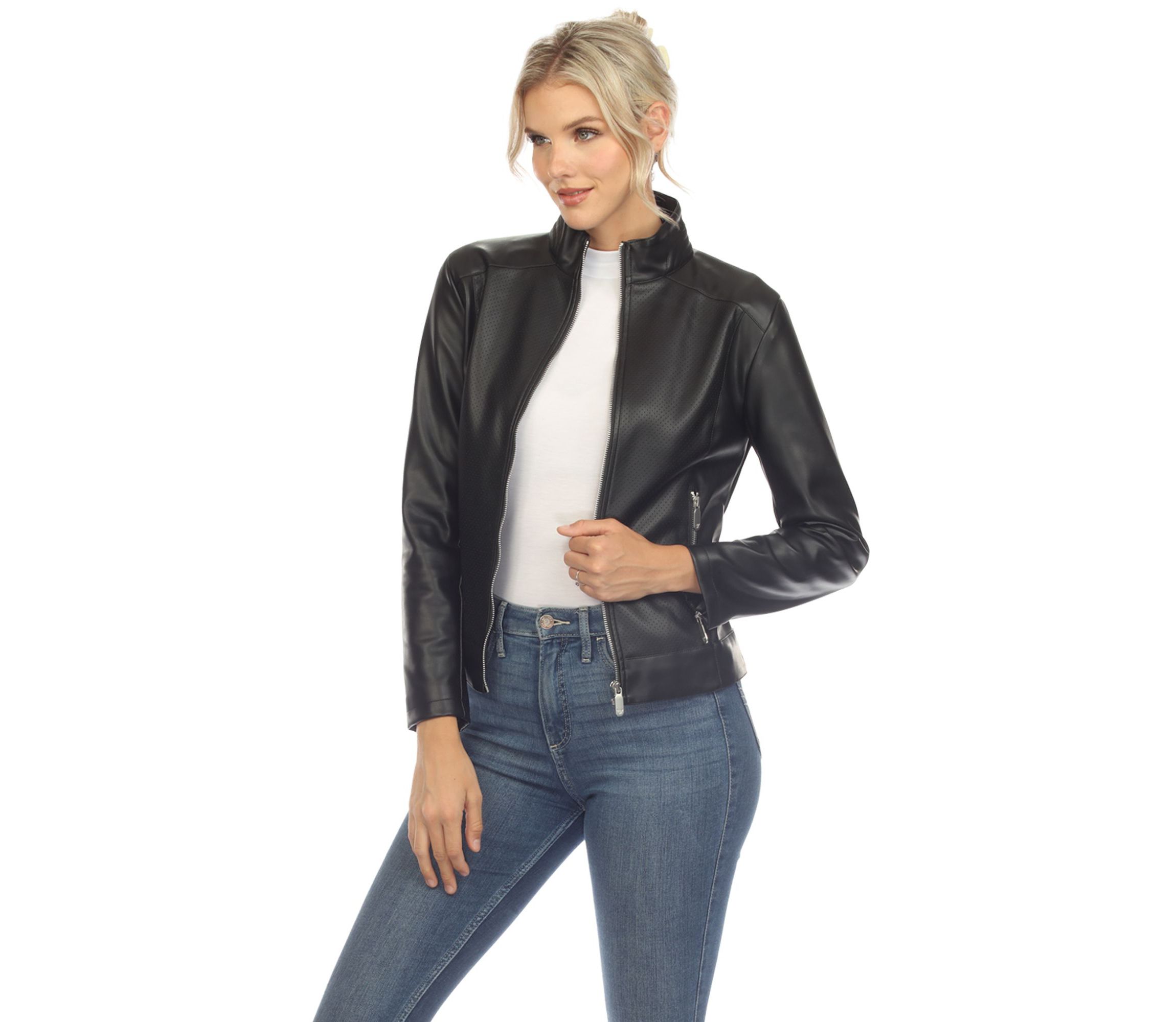 Classic Biker Faux Leather Jacket