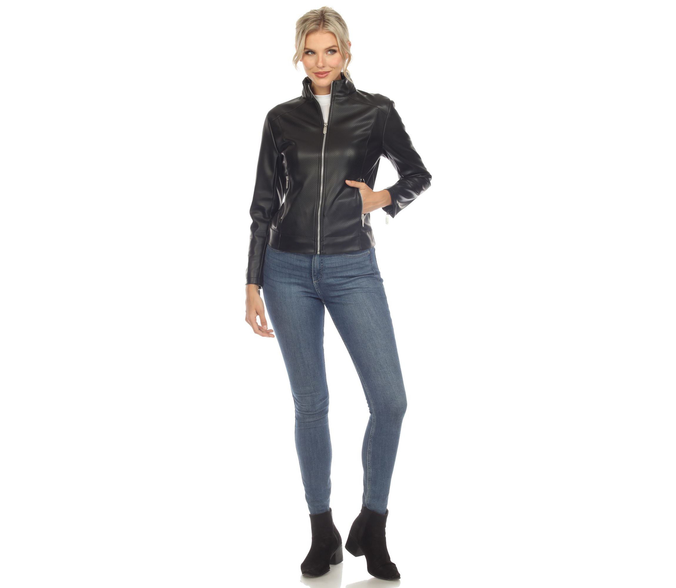 Classic Biker Faux Leather Jacket