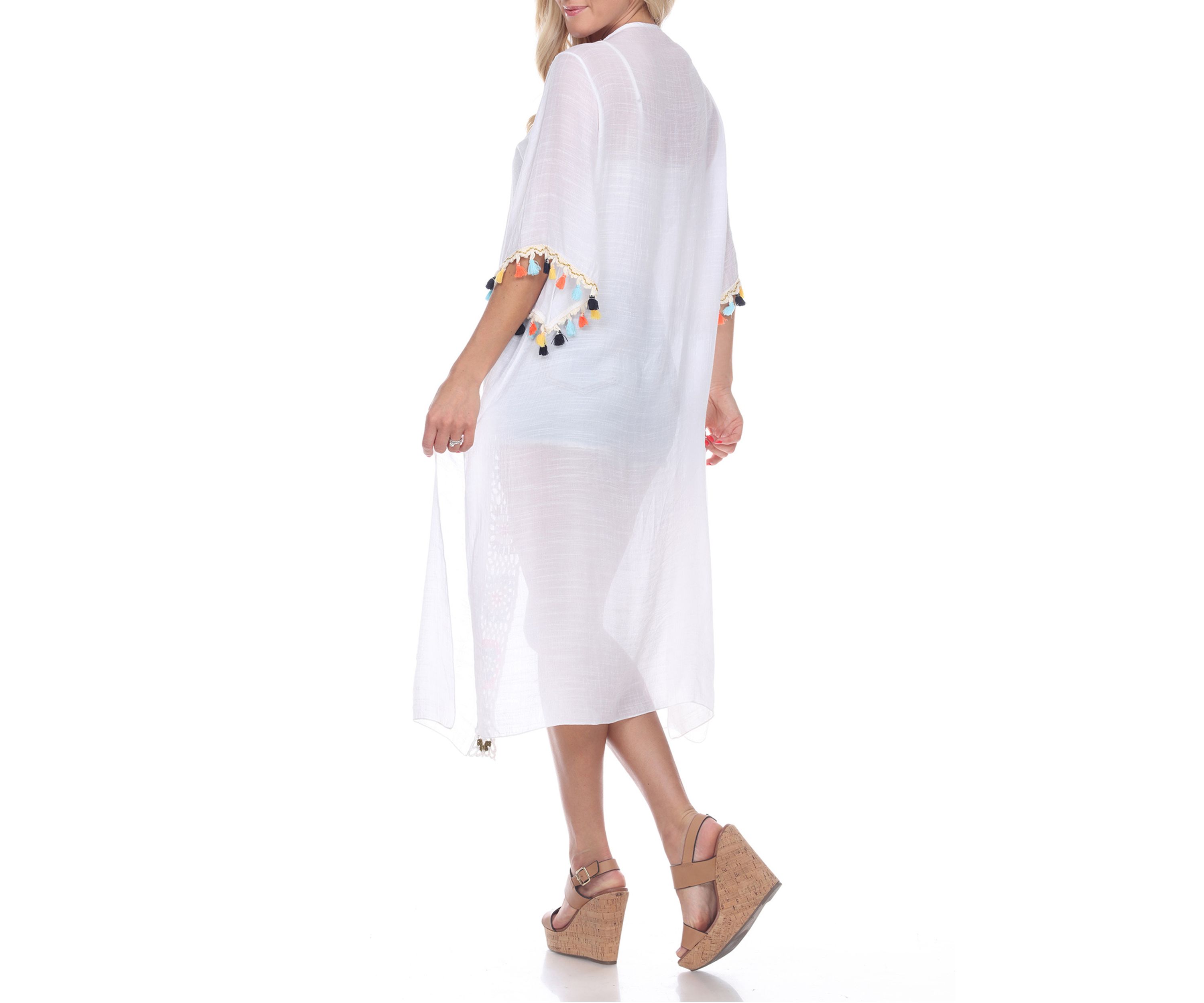 Womens Crochet Kimono Cover-Up