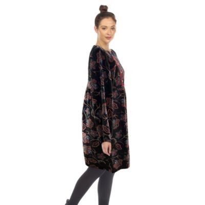 Women's Paisley Floral Embroidered Sweater Dress